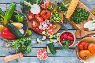 A zöldségfélék alkotják a nyári étrend étrendjét
